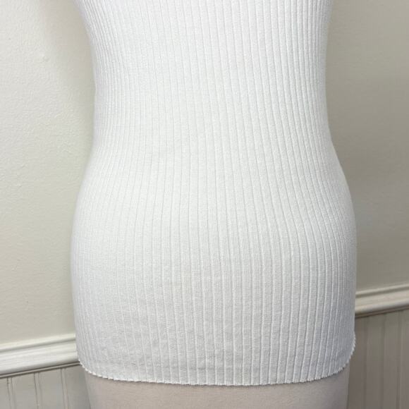 Old Navy Size L Sleeveless Knit Top Y2K Babydoll Perfect Fit Vintage Faux Wrap - Picture 12 of 13